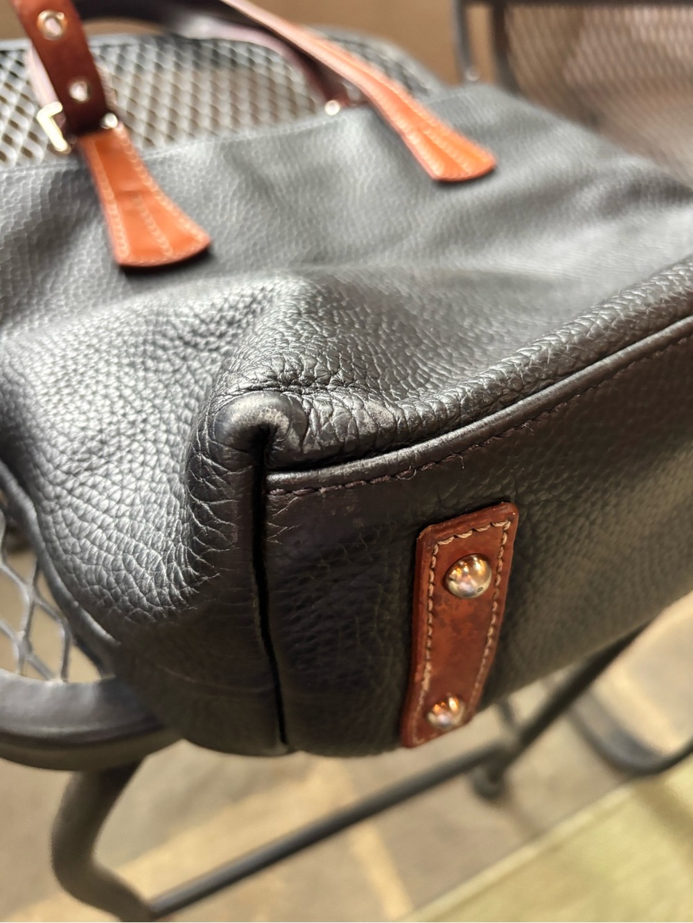 Dooney & Bourke Emily Shoulder Bag Black and Tan - Picture 16 of 16